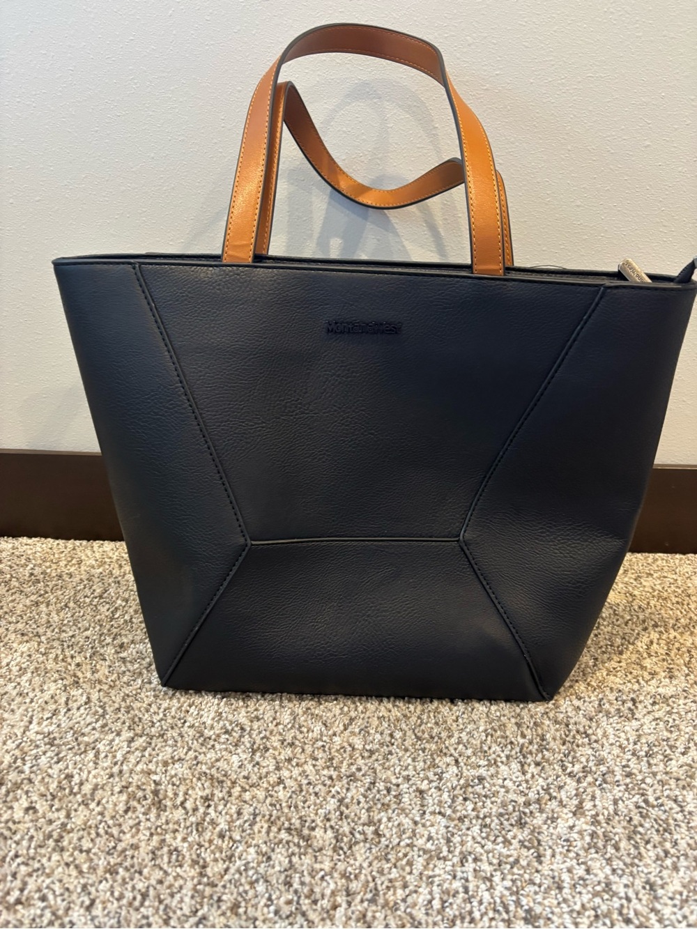 Montana West Black tote with Tan Handles